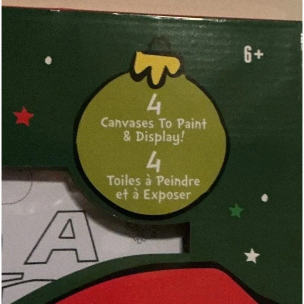 Dr. Suess The Grinch Amazing Art Set, 4 Canvases To Paint, New In Sealed‎ Box